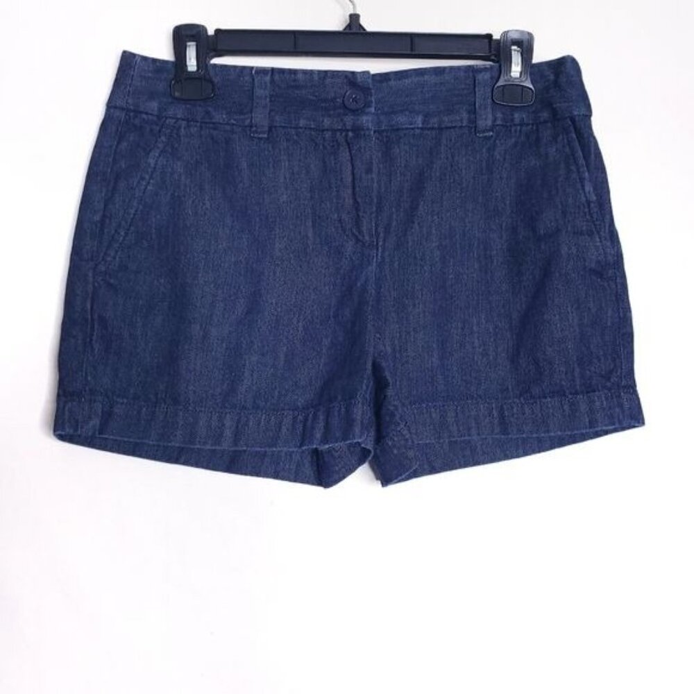 Loft 4" Short Dark Wash Classic Denim Jean Shorts Women's Size 0